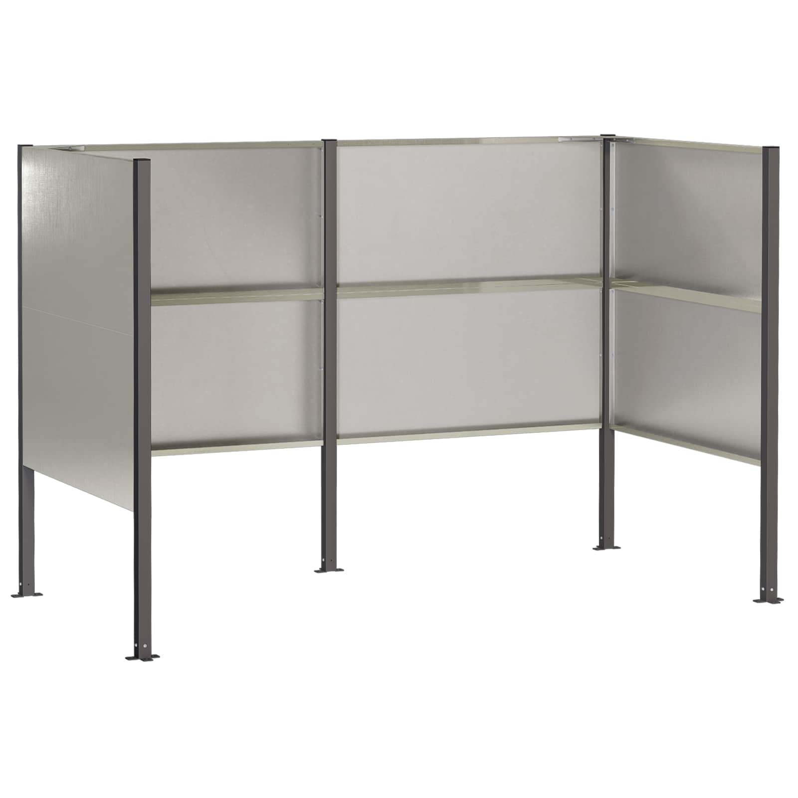 Mülltonnen-sichtschutz 167 X 85 X 113 Cm Edelstahl Silber Vidaxl