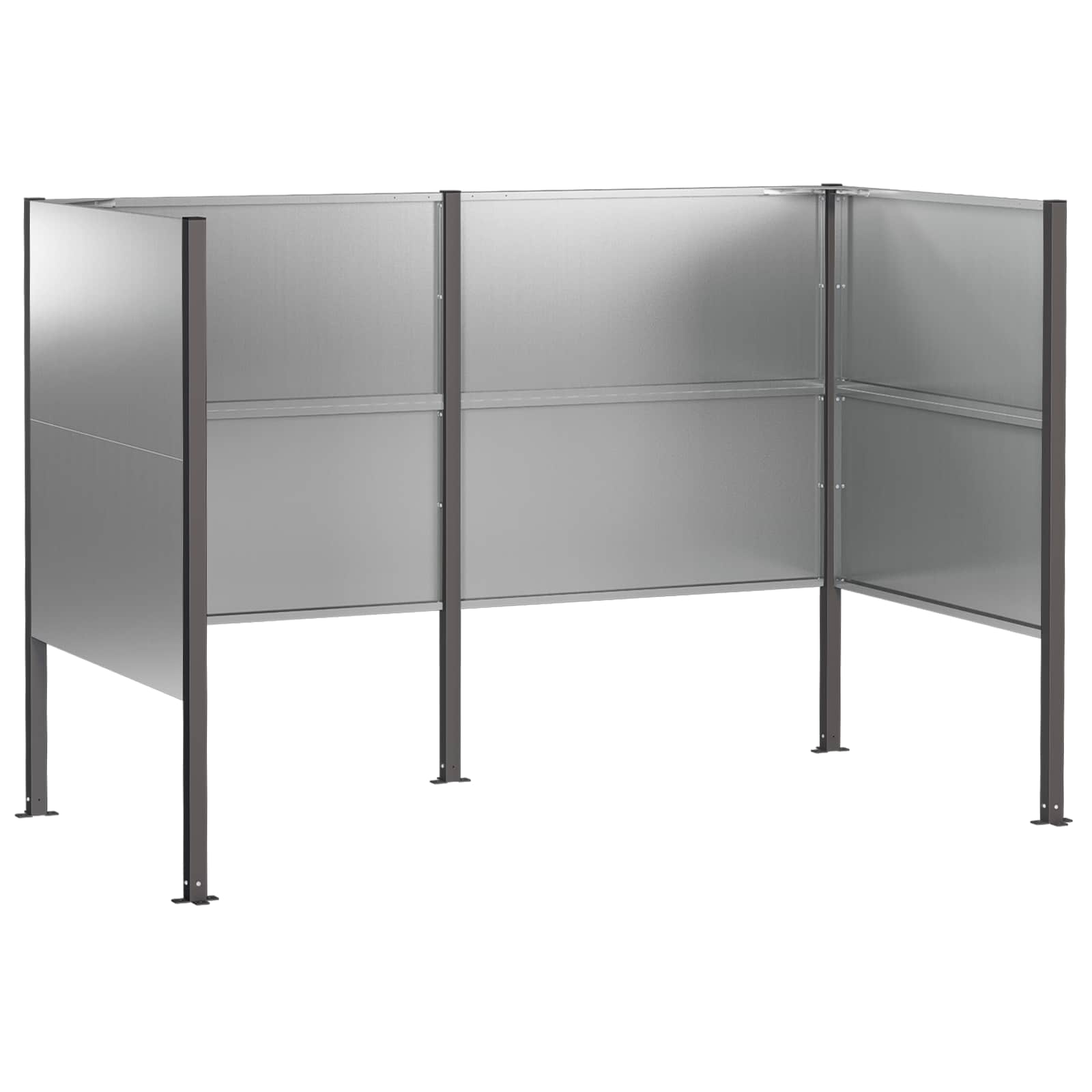 Mülltonnen-sichtschutz 167 X 85 X 113 Cm Verzinkter Stahl Vidaxl
