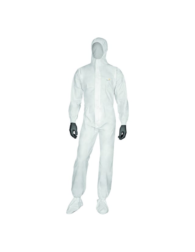 Einweg-overall Mit Haube Typ 5&6 Weiß - Delta Plus