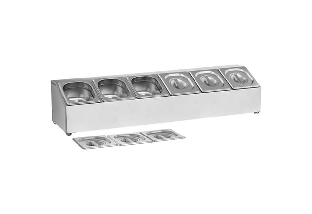 Gn Aufsatzbord Mit Gn Behältern Gastronorm Behälter Gestell Edelstahl 13 Teilig
