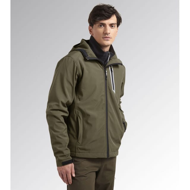 Arbeitsjacke Mit Kapuze Softshell Sail - Militärgrün Xxl
