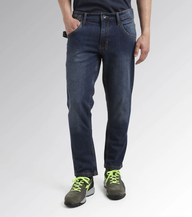 Diadora - Utility Arbeitshose Blau Verwaschene Jeans S