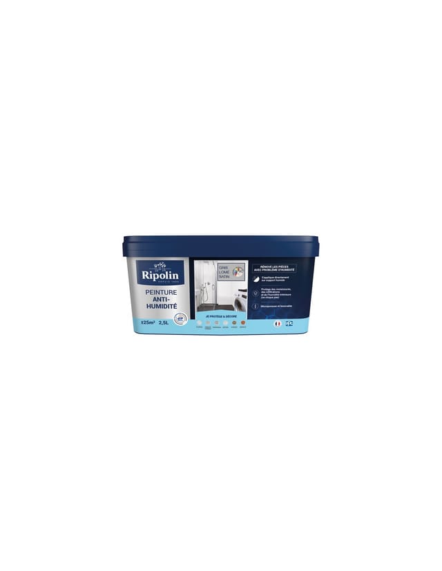 Ripolin Feuchtigkeitsbeständige Farbe Grau Lome 2,5l - Ripolin