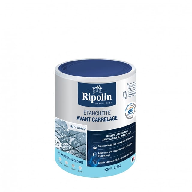 Abdichtungsbeschichtung Vor Dem Fliesenlegen Rip Etanch, Ripolin Weiß 0,75 L Ripolin