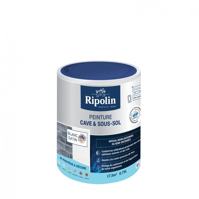 Rip Keller- Und Bodenabdichtungsfarbe, Ripolin Weiß 0,75 L Ripolin