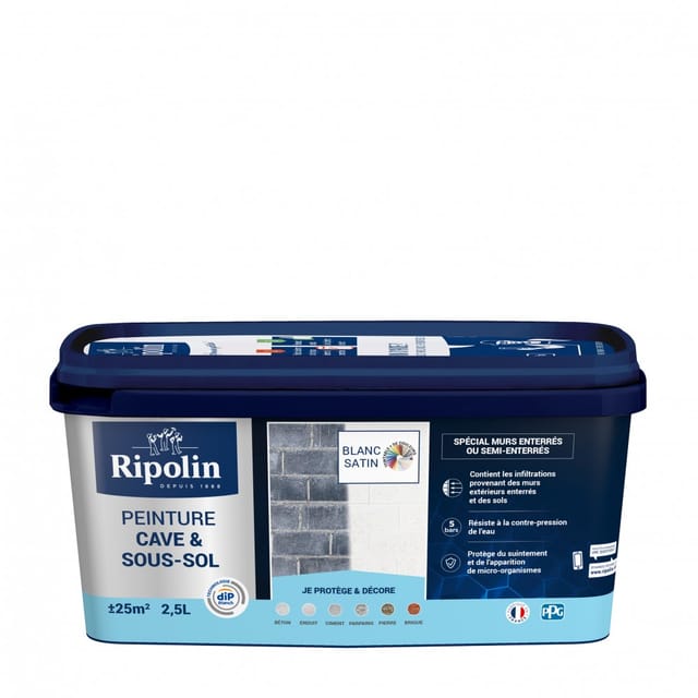 Rip Keller- Und Bodenabdichtungsfarbe, Ripolin Weiß 2,5 L Ripolin