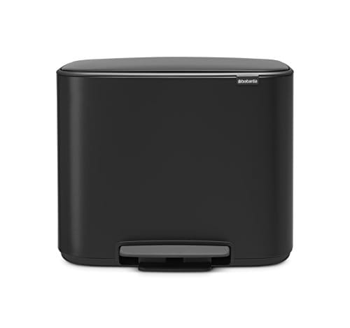 Brabantia Bo Pedal - Abfalleimer, Edelstahl, Schwarz, 36 Liter
