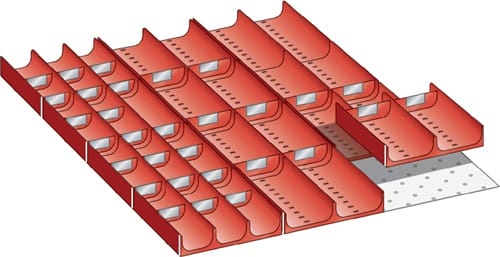 Einteilungsmaterial-set 27x36e Bxtxh 612x459x75 18 Einsatzkästen Lista