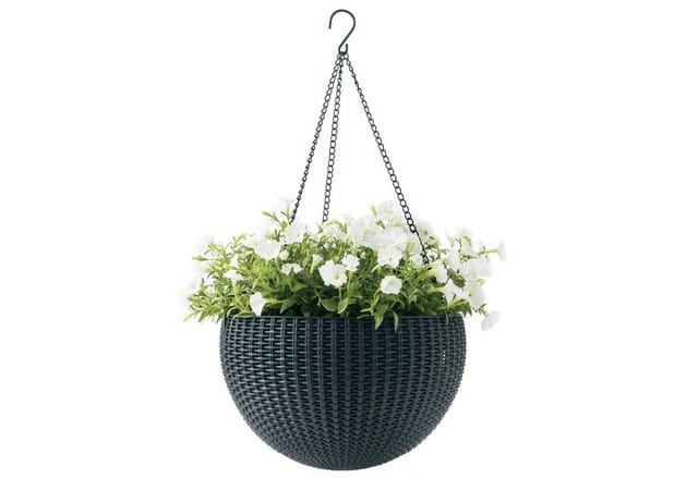 Hängender Blumentopf 35 Cm, Anthrazit - Keter
