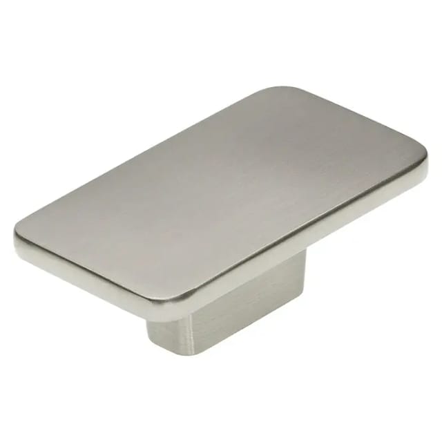 Siro - Möbelknopf Biris Breite 58x33mm - Möbelknauf Rechteckig Aus Metall, Zinkdruckguss Vernickelt Feingeschliffen