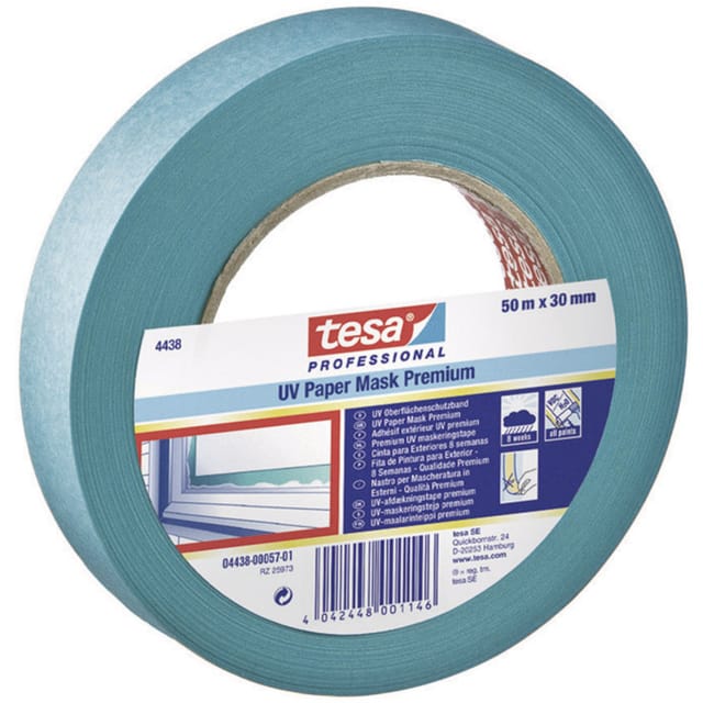 Tesa - Premium 04438-00012-00 Kreppband Krepp® Blau (l X B) 50 M X 19 Mm 1 St.