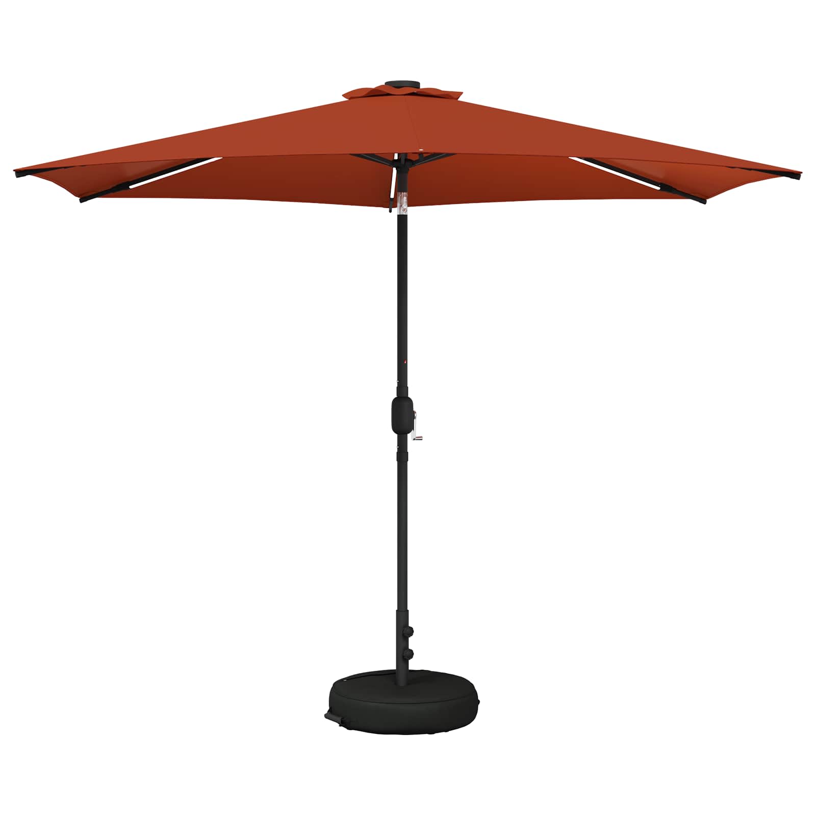 Maison Exclusive - Gartenparasol Mit Led-lichtern Und Sockel 3 X