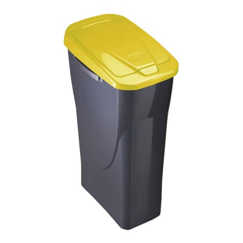 Habitex - Eimer Mit Deckel 15lt Ecobin Mit Gelbem Deckel 42x31x20cm Mondex