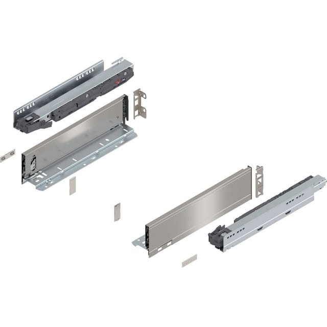 Blum - Legrabox Pure H M Schubladenschienen Set 1 Paar, 40kg 350mm Tip On Vollauszug, Inox