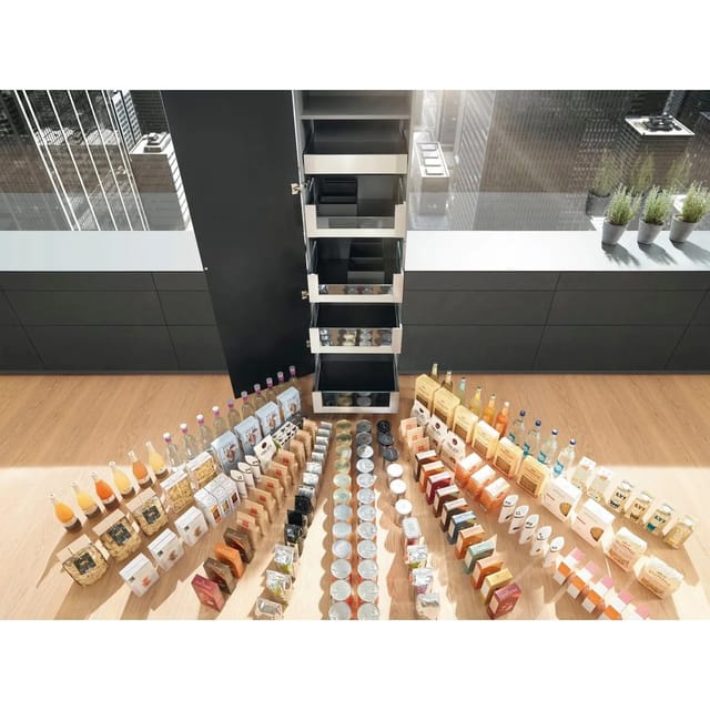 Blum - Space Tower Legrabox Free Schubladen-set Mit Glas, 40kg Nl550mm, Kb 600mm Seidenweiß