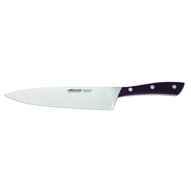 Küchenmesser Arcos Natura 155510 In Nitrum Stahl, Mango In Palisander Und 20 Cm Klinge Im Koffer