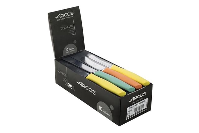 Arcos Nova Serie, Set 36tlg. Buttermesser, Klinge Aus Edelstahl 70 Mm, Griff Aus Polypropylen In 3 Farben