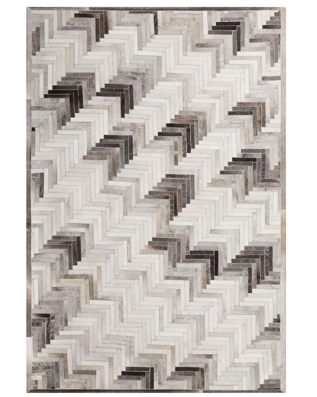 Teppich Arsuz Grau 140 X 200 Cm Echtleder