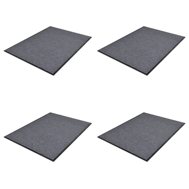 Türmatten 4 Stk. Pvc Grau 90 X 60 Cm Vidaxl