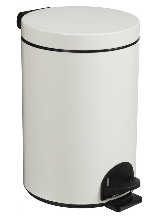 Pedal-mülleimer Sanelia – Antibakterieller Eimer – 3l – Weiß