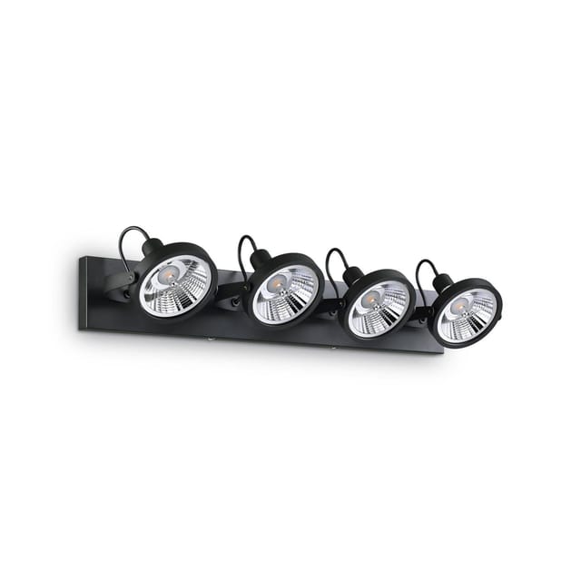 Ideal Lux - Glim - 4 Licht Deckenleuchte Schwarz