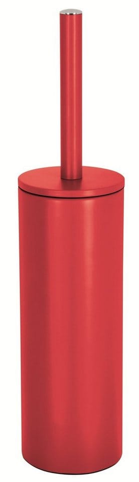Spirella Wc Bürste Klobürste Toilettenbürste „akira“ Mit Hygienischem Behälter Rot