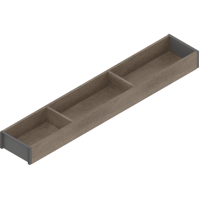 Blum Ambia-line Schubkastenrahmen Schmal - 572x100x50mm, Nebraska Eiche Stahl