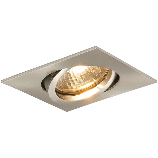 Molto Luce - Deckeneinbauleuchte Quad H 230 V, Max. 50 Watt, 82x82 Mm, Edelstahl Effekt