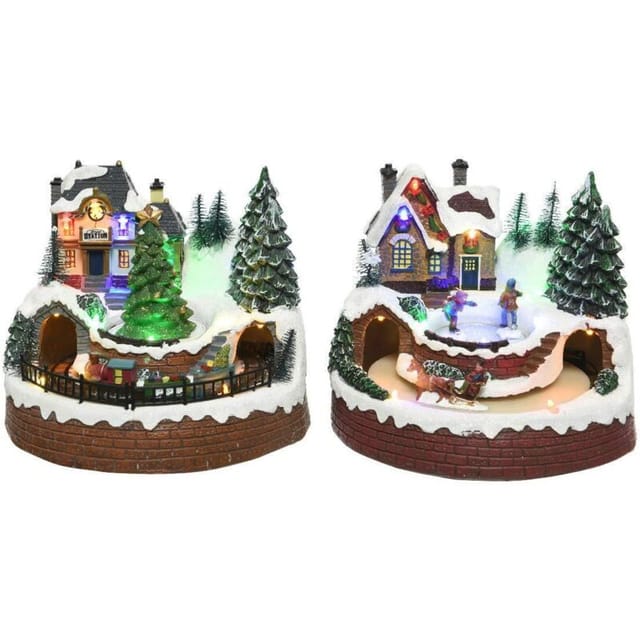 Weihnachtsdekoration Kaemingk Animierte Landschaft Weiß 16 Cm