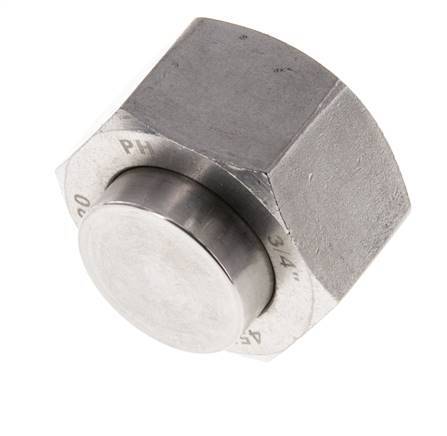 Endkappe G3/4'' Edelstahl mit Außensechskant 60° Konus 175bar (2458.75psi) Hydraulisch Bild 3