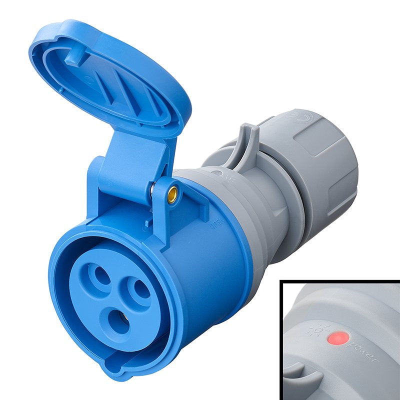 Cee-steckdose 16a Mit Abnehmbarem Gehäuse Blau/grau Mit Kontrollleuchte