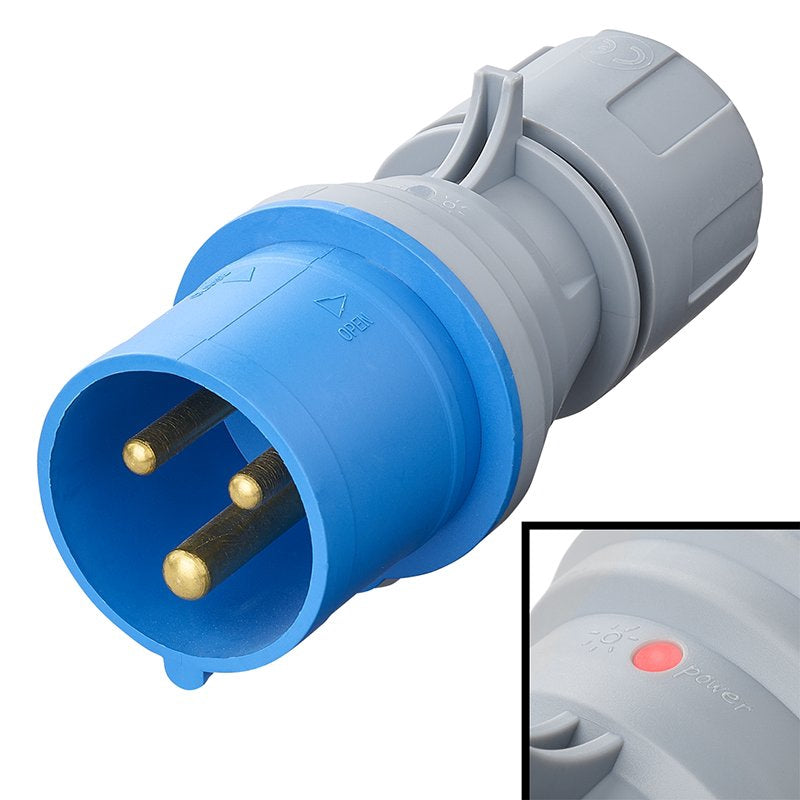 Cee-stecker 16a Mit Abnehmbarem Gehäuse Blau/grau Mit Betriebsanzeige