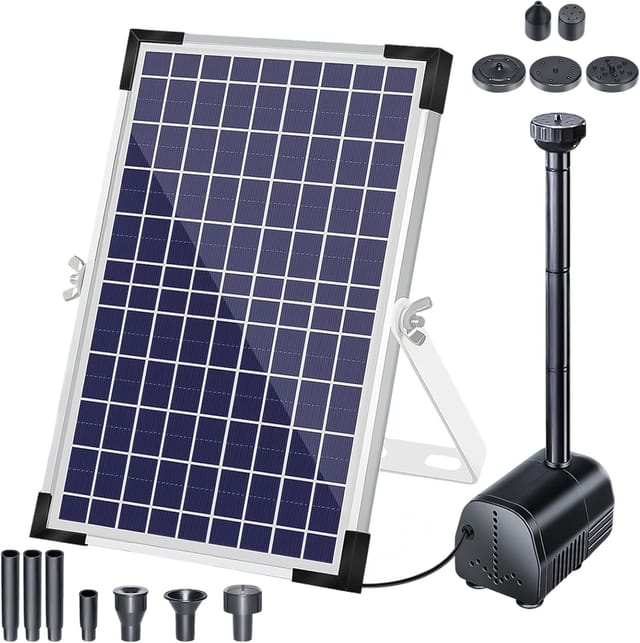 Schwimmender Solarbrunnen Für Teiche, 12-w-gartenbrunnen Mit 9 Verstellbaren Düsen, Gartendekoration Für Teiche, Naturschwimmbecken, Vogeltränken, Umweltfreundliche Solar-teichpumpe