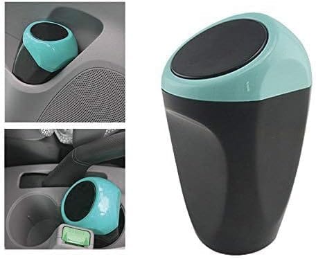 Mini-auto-mülleimer, Kunststoff-abfallbehälter, 9 X 6 X 15 Cm, Müllbehälter Für Auto/büro/wohnung - Blau