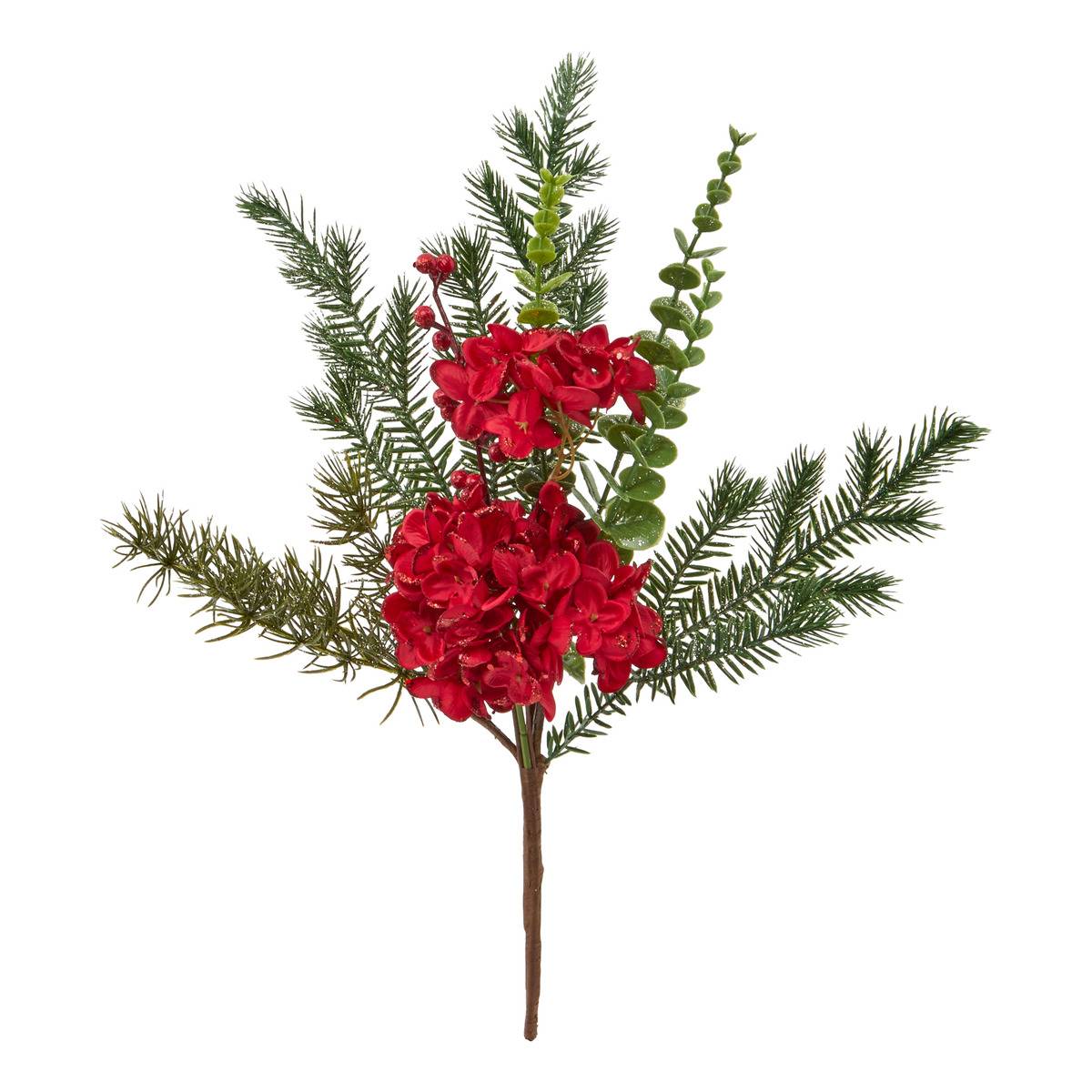 Strauß Roter Blumen, H. 46 Cm -