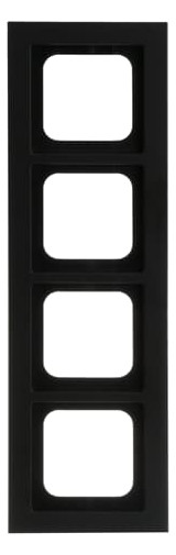 Busch-jaeger Abdeckrahmen 4-fach Schwarz Matt - Busch-axcent® Pur (1724-275), 2cka001754a4706
