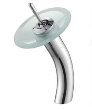 Waschtischarmatur Wasserfall Mattglas 30 Cm