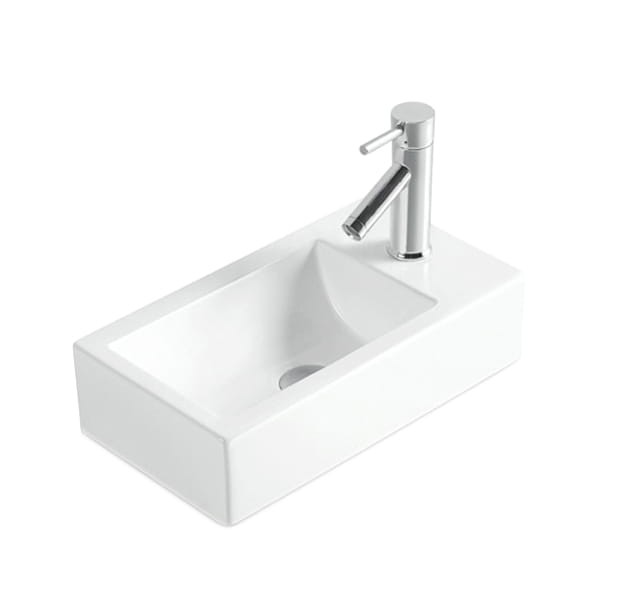 Waschbecken Keramik, Aufsatz-/unterbau 46x26x12,5 Cm