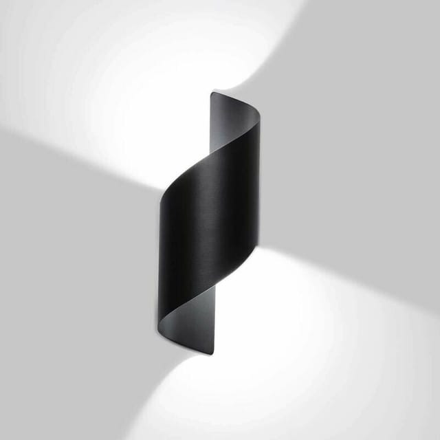12-w-led-außenwandleuchte, Ip66 Wasserdicht, Moderne Aluminium-außenwandleuchte, Geeignet Für Höfe, Gärten, Terrassen, Mauern, Patios, Villen, Flure, Schwarz-weißes Farbschema, Licht