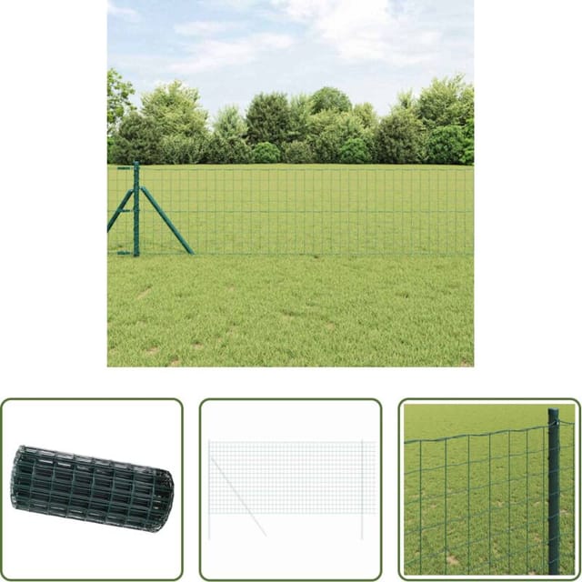 Gartenzaun - Eurozaun Grün 0,4 X 10 M Pvc-beschichtetes Eisen