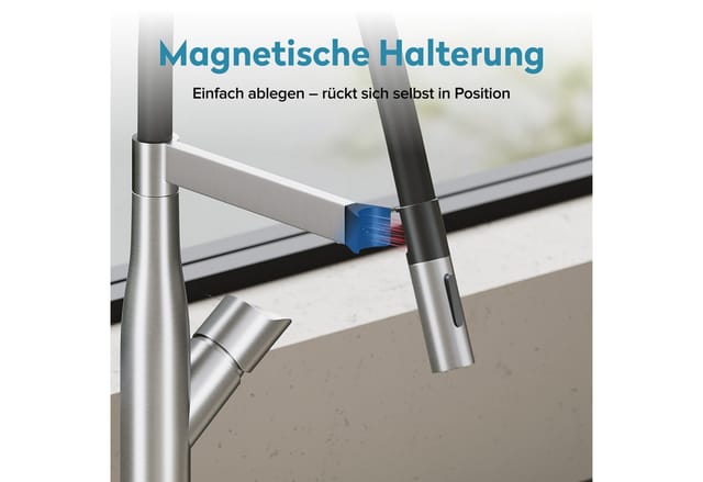Doporro Wasserhahn Küche Hochdruck, Einhebel-mischbatterie, Feste Ausführung Vollmessing-körper Spültischarmatur, 360° Schwenkbar, Robuste & Korrosionsbeständige Küchenarmatur, Einfache Montage
