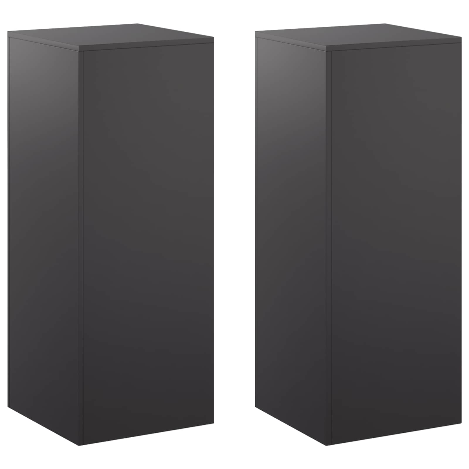 Pflanzenständer 2 Pcs Schwarz 40 X 40 X 100 Cm Stahl Vidaxl