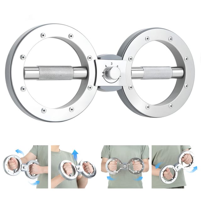 5,4 Kg Armtrainer, 360°-drehgelenk, Unterarmtrainer, Einstellbarer Widerstand, Multifunktionaler Rotationstrainer, Griffkrafttrainer