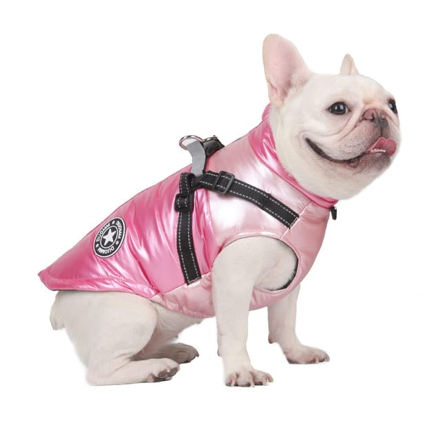 Hundemäntel Und -jacken Mit Bauchgeschirr-befestigung, Warme Winterweste, Reflektierendes Baumwoll-outfit, Wasserdichte Sicherheitskleidung Für Kleine, Mittlere Und Große Hunde (xxl, Rosa)