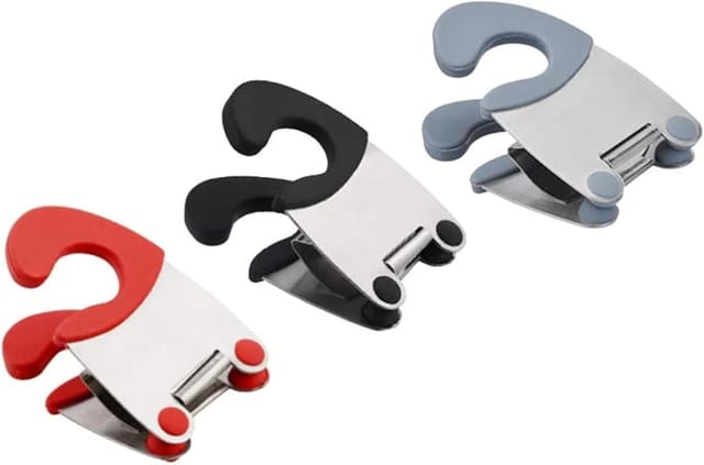 Ccykxa 3er-set Edelstahl-topfzangen Mit Hitzeschutz – Aus Silikon Und Edelstahl Gefertigt – Hitzeschutzgriff – Feste Zangen – Küchenaccessoire