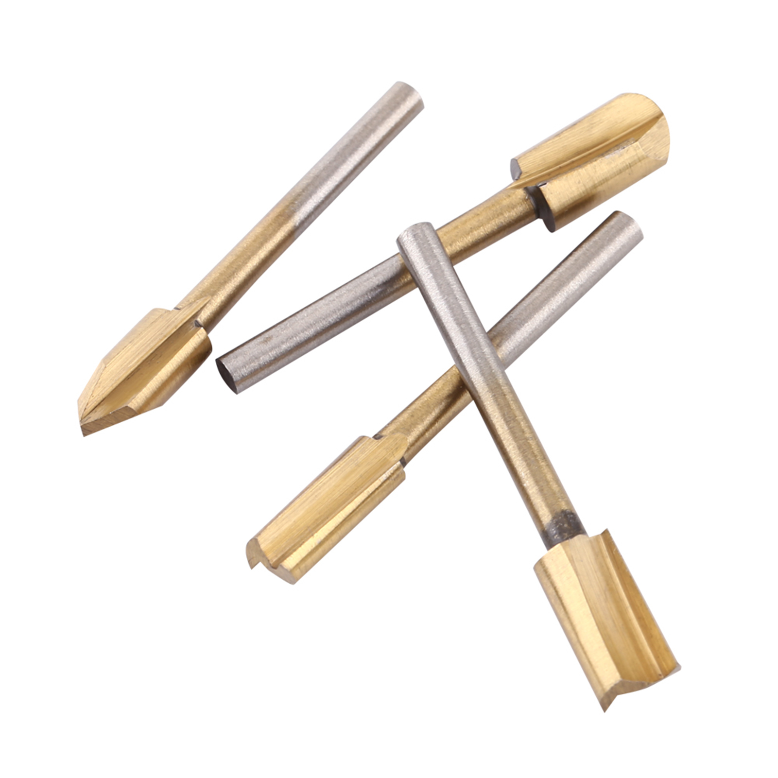 10 Titanbeschichtete Hss-fräser Für Holzbearbeitung, Trimm- Und Oberfräsen, 1/8"-schaft