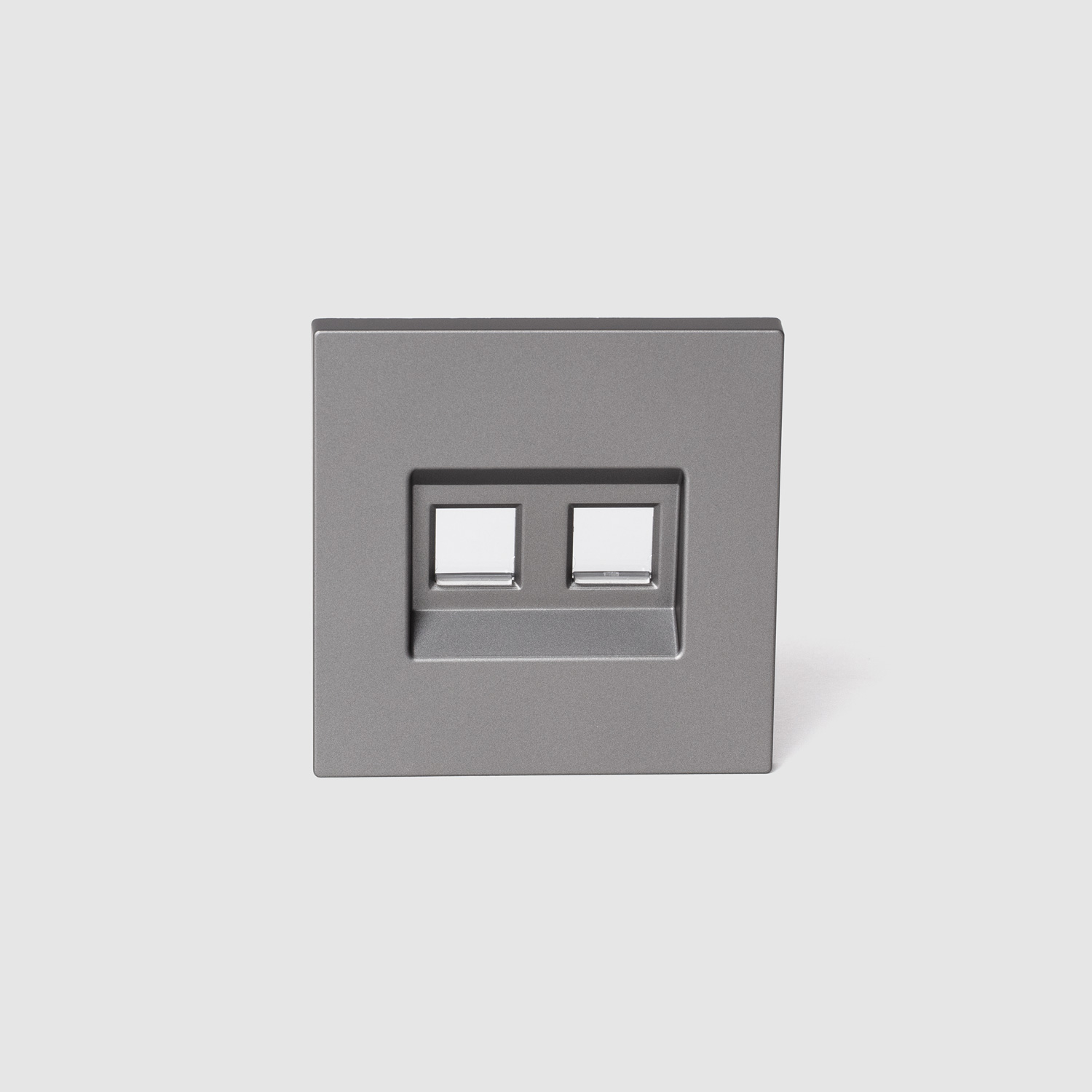 Tasten Und Abdeckungen Für Mechanismen Luxe 990 Grau Antracita Doppel-rj45