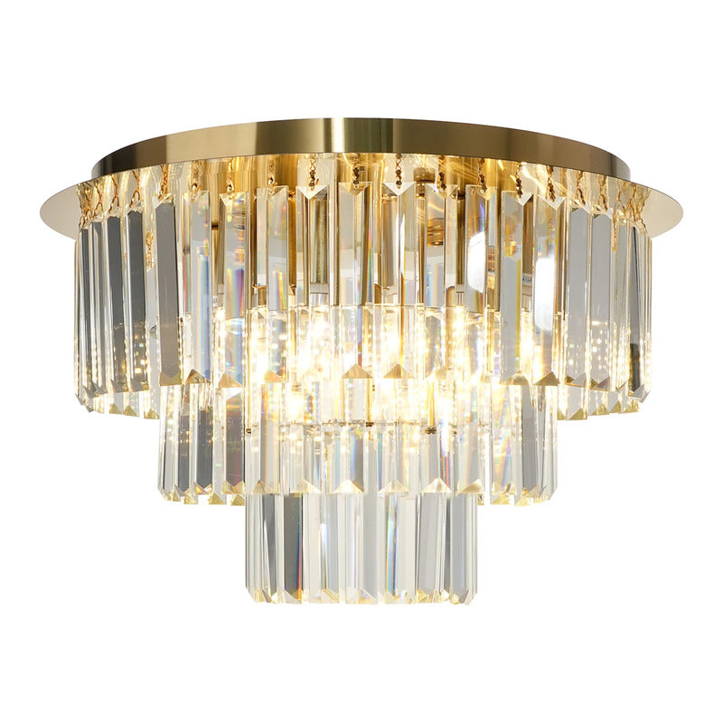 [neuwertig] B-ware Milagro Lighting Deckenleuchte Lampe Milano Glas Metall Gold Transparent