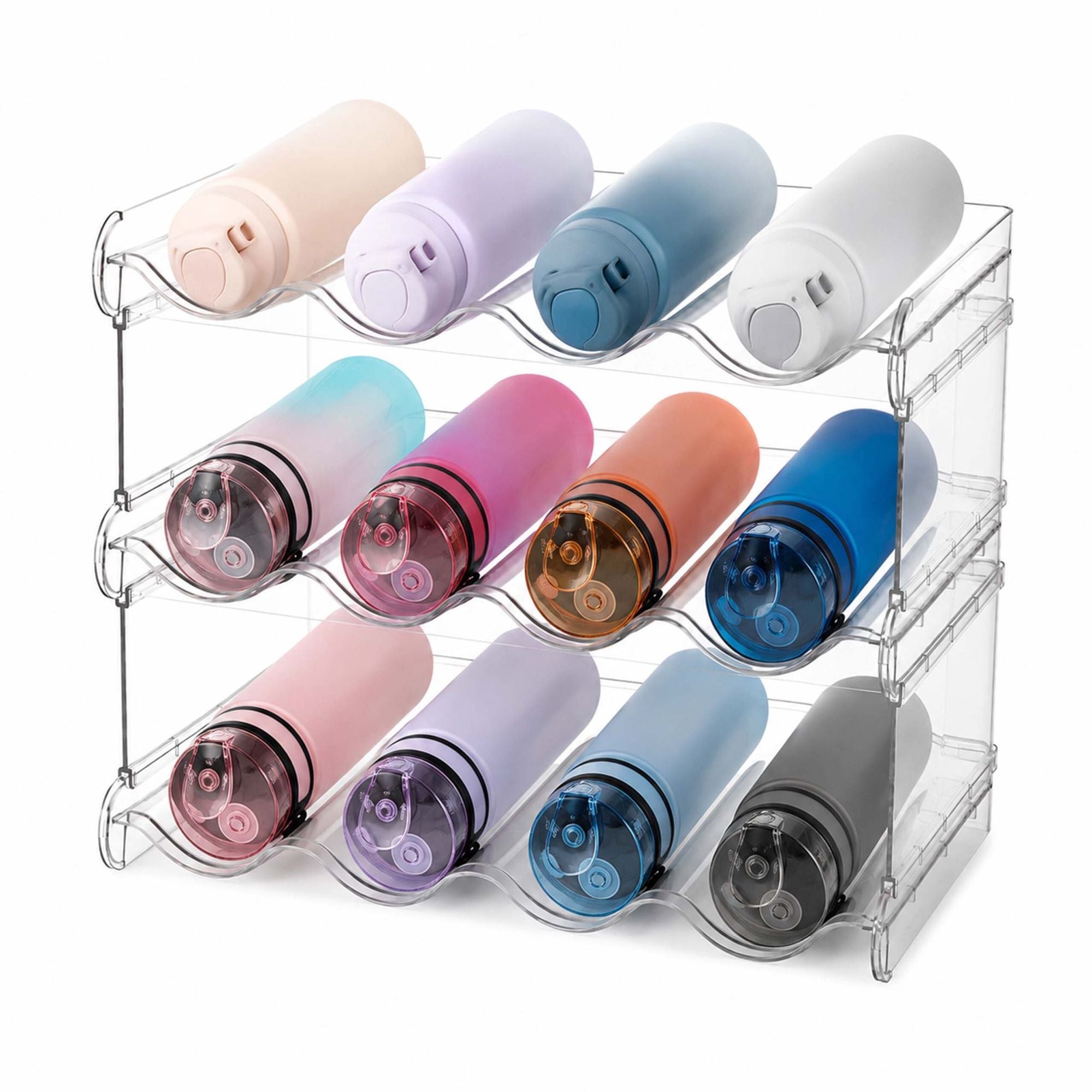 Stapelbares, Modulares Flaschenregal, Erweiterbar, Transparent