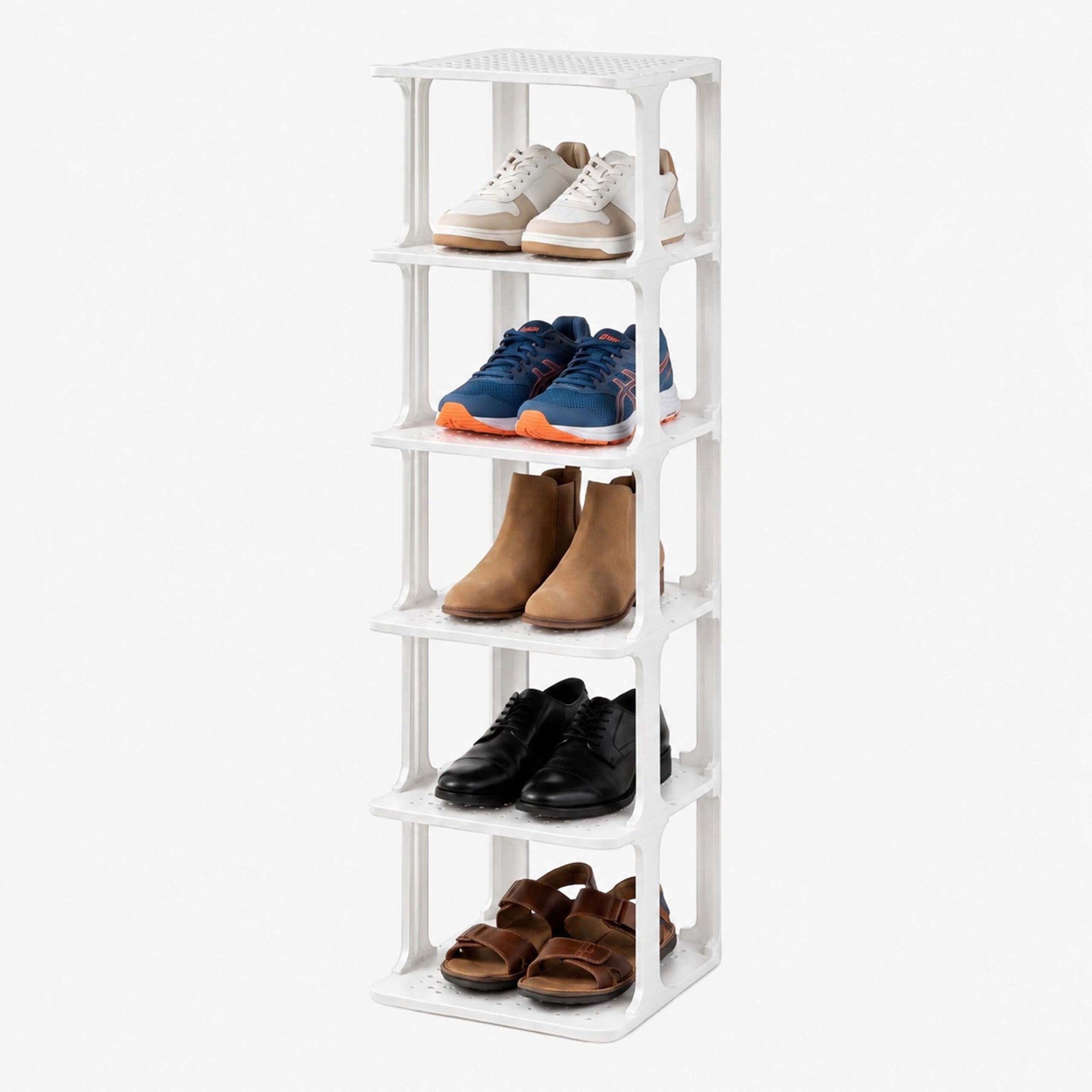 Schuh-organizer, Weiß, 6er-pack – Schlankes, Platzsparendes Design